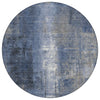 Piper Looms Chantille Abstract ACN1980 Navy Machine Washable Area Rug Round Main Image