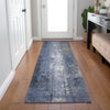 Piper Looms Chantille Abstract ACN1980 Navy Machine Washable Area Rug Runner Lifestyle Image Feature