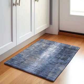 Piper Looms Chantille Abstract ACN1980 Navy Machine Washable Area Rug Scatter Lifestyle Image Feature