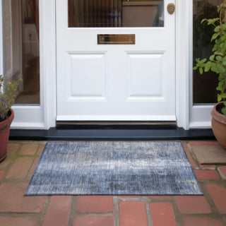 Piper Looms Chantille Abstract ACN1980 Navy Machine Washable Area Rug Scatter Outdoor Lifestyle Image Feature