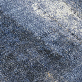 Piper Looms Chantille Abstract ACN1980 Navy Machine Washable Area Rug Swatch Image