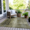 Piper Looms Chantille Abstract ACN1980 Olive Machine Washable Area Rug Outdoor Lifestyle Image Feature