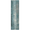 Piper Looms Chantille Abstract ACN1980 Teal Machine Washable Area Rug Runner Main Image