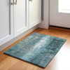 Piper Looms Chantille Abstract ACN1980 Teal Machine Washable Area Rug Scatter Lifestyle Image Feature