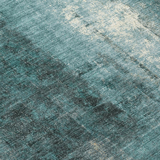 Piper Looms Chantille Abstract ACN1980 Teal Machine Washable Area Rug Swatch Image