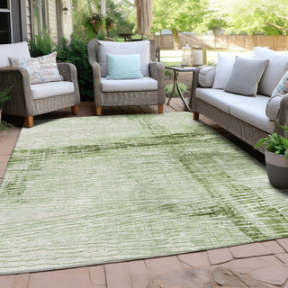 Piper Looms Chantille Stripes ACN1981 Aloe Machine Washable Area Rug Outdoor Lifestyle Image Feature