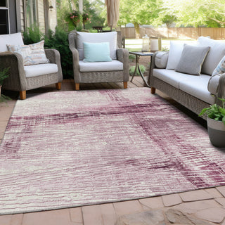 Piper Looms Chantille Stripes ACN1981 Blush Machine Washable Area Rug Outdoor Lifestyle Image Feature