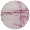 Piper Looms Chantille Stripes ACN1981 Blush Machine Washable Area Rug Round Main Image