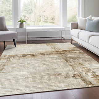 Piper Looms Chantille Stripes ACN1981 Ivory Machine Washable Area Rug Lifestyle Image Feature
