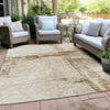 Piper Looms Chantille Stripes ACN1981 Ivory Machine Washable Area Rug Outdoor Lifestyle Image Feature