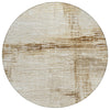 Piper Looms Chantille Stripes ACN1981 Ivory Machine Washable Area Rug Round Main Image
