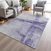 Piper Looms Chantille Stripes ACN1981 Lavender Machine Washable Area Rug Lifestyle Image Feature