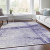 Piper Looms Chantille Stripes ACN1981 Lavender Machine Washable Area Rug Lifestyle Image Feature