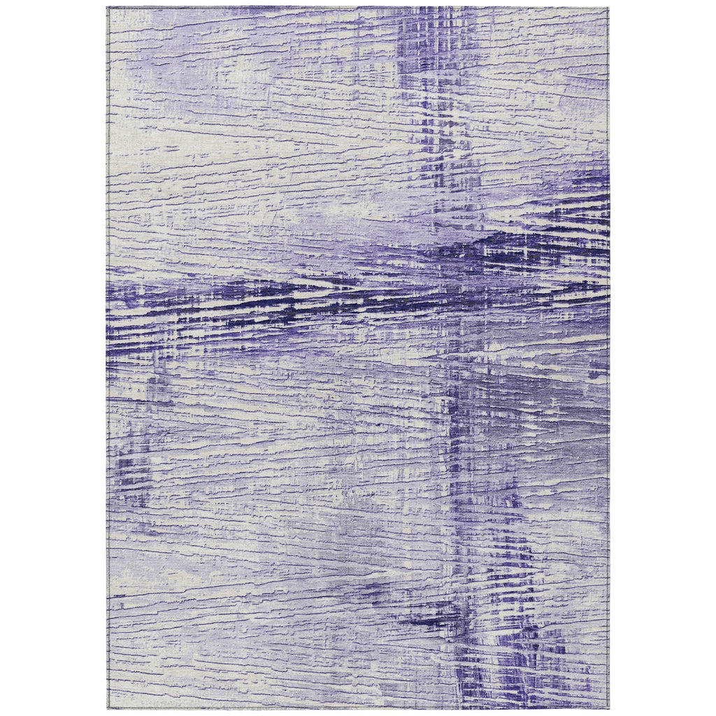 Piper Looms Chantille Stripes ACN1981 Lavender Machine Washable Area Rug main image