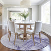 Piper Looms Chantille Stripes ACN1981 Lavender Machine Washable Area Rug Round Lifestyle Image Feature