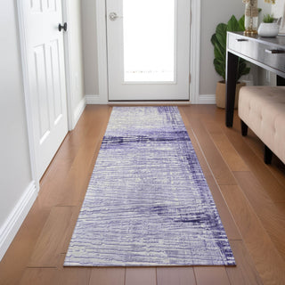 Piper Looms Chantille Stripes ACN1981 Lavender Machine Washable Area Rug Runner Lifestyle Image Feature