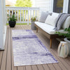 Piper Looms Chantille Stripes ACN1981 Lavender Machine Washable Area Rug Runner Outdoor Lifestyle Image Feature