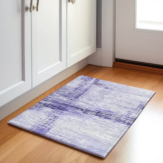 Piper Looms Chantille Stripes ACN1981 Lavender Machine Washable Area Rug Scatter Lifestyle Image Feature