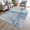 Piper Looms Chantille Stripes ACN1981 Sky Machine Washable Area Rug Lifestyle Image Feature