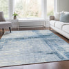 Piper Looms Chantille Stripes ACN1981 Sky Machine Washable Area Rug Lifestyle Image Feature