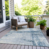Piper Looms Chantille Stripes ACN1981 Sky Machine Washable Area Rug Outdoor Lifestyle Image Feature