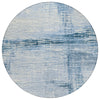 Piper Looms Chantille Stripes ACN1981 Sky Machine Washable Area Rug Round Main Image