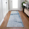 Piper Looms Chantille Stripes ACN1981 Sky Machine Washable Area Rug Runner Lifestyle Image Feature