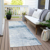 Piper Looms Chantille Stripes ACN1981 Sky Machine Washable Area Rug Runner Outdoor Lifestyle Image Feature