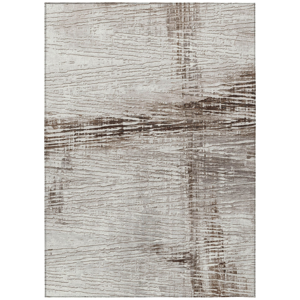Piper Looms Chantille Stripes ACN1981 Taupe Machine Washable Area Rug main image