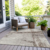 Piper Looms Chantille Stripes ACN1981 Taupe Machine Washable Area Rug Outdoor Lifestyle Image Feature