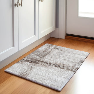 Piper Looms Chantille Stripes ACN1981 Taupe Machine Washable Area Rug Scatter Lifestyle Image Feature