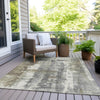 Piper Looms Chantille Abstract ACN1982 Beige Machine Washable Area Rug Outdoor Lifestyle Image Feature