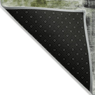 Piper Looms Chantille Abstract ACN1982 Olive Machine Washable Area Rug Backing Image