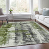 Piper Looms Chantille Abstract ACN1982 Olive Machine Washable Area Rug Lifestyle Image Feature