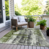Piper Looms Chantille Abstract ACN1982 Olive Machine Washable Area Rug Outdoor Lifestyle Image Feature