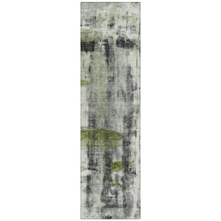 Piper Looms Chantille Abstract ACN1982 Olive Machine Washable Area Rug Runner Main Image