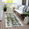 Piper Looms Chantille Abstract ACN1982 Olive Machine Washable Area Rug Runner Outdoor Lifestyle Image Feature