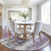 Piper Looms Chantille Abstract ACN1982 Purple Machine Washable Area Rug Round Lifestyle Image Feature
