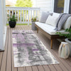 Piper Looms Chantille Abstract ACN1982 Purple Machine Washable Area Rug Runner Outdoor Lifestyle Image Feature