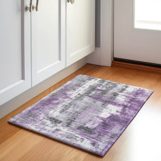 Piper Looms Chantille Abstract ACN1982 Purple Machine Washable Area Rug Scatter Lifestyle Image Feature