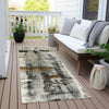 Piper Looms Chantille Abstract ACN1982 Taupe Machine Washable Area Rug Runner Outdoor Lifestyle Image Feature