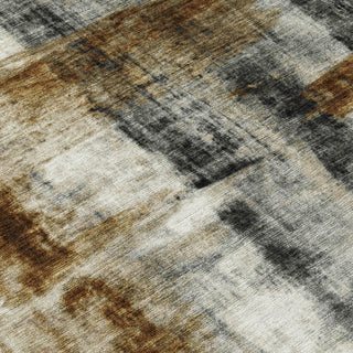 Piper Looms Chantille Abstract ACN1982 Taupe Machine Washable Area Rug Swatch Image