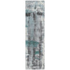 Piper Looms Chantille Abstract ACN1982 Teal Machine Washable Area Rug Runner Main Image
