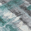 Piper Looms Chantille Abstract ACN1982 Teal Machine Washable Area Rug Swatch Image