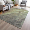 Piper Looms Chantille Abstract ACN1983 Aloe Machine Washable Area Rug Lifestyle Image Feature