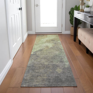 Piper Looms Chantille Abstract ACN1983 Aloe Machine Washable Area Rug Runner Lifestyle Image Feature