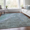 Piper Looms Chantille Abstract ACN1983 Blue Machine Washable Area Rug Lifestyle Image Feature