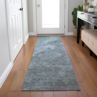 Piper Looms Chantille Abstract ACN1983 Blue Machine Washable Area Rug Runner Lifestyle Image Feature