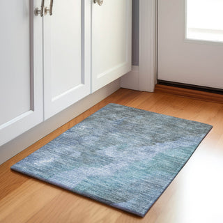Piper Looms Chantille Abstract ACN1983 Blue Machine Washable Area Rug Scatter Lifestyle Image Feature