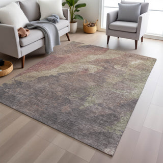 Piper Looms Chantille Abstract ACN1983 Copper Machine Washable Area Rug Lifestyle Image Feature